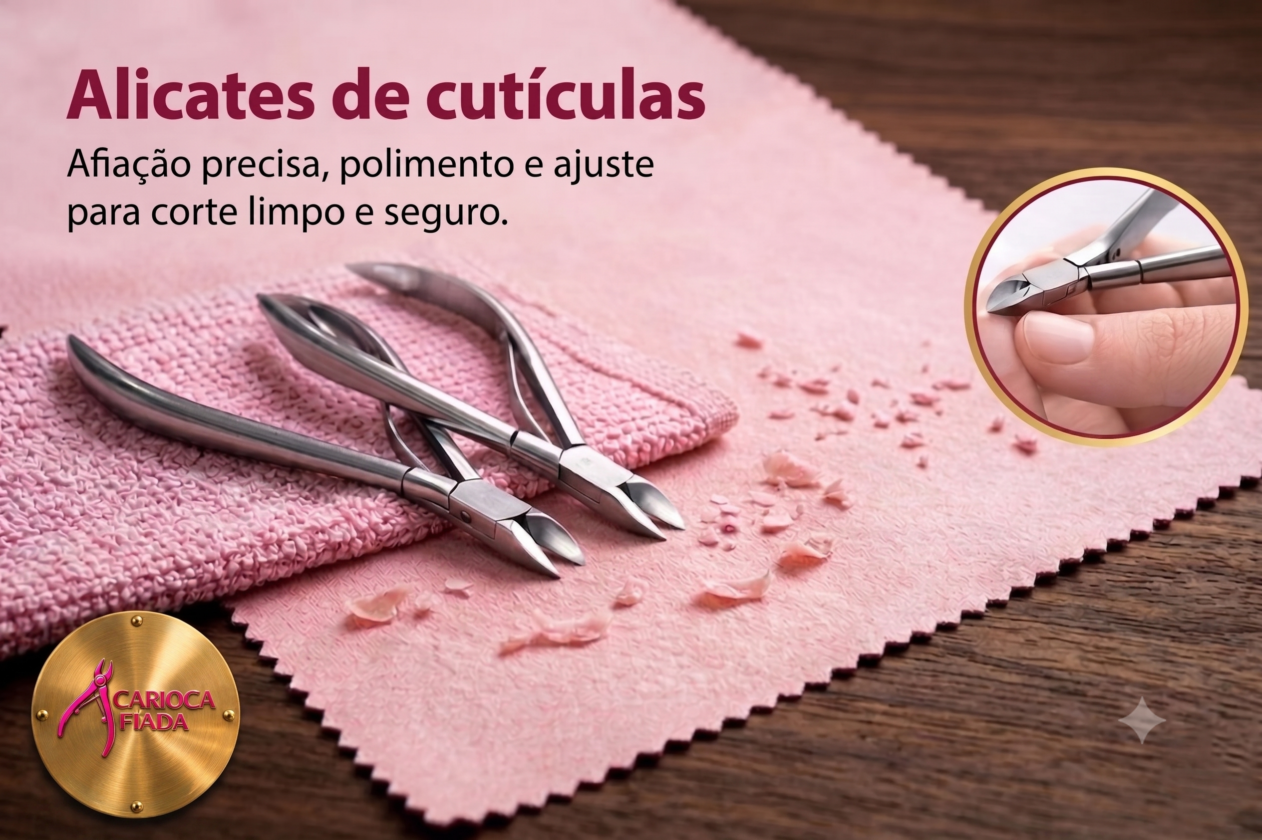 Afiação de alicates de cutículas